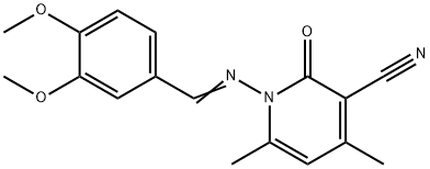 1-[(3,4-dimethoxybenzylidene)amino]-4,6-dimethyl-2-oxo-1,2-dihydro-3-pyridinecarbonitrile|