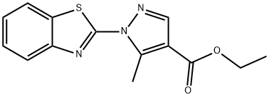 ethyl 1-(1,3-benzothiazol-2-yl)-5-methyl-1H-pyrazole-4-carboxylate 结构式