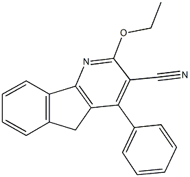 2-ethoxy-4-phenyl-5H-indeno[1,2-b]pyridine-3-carbonitrile Structure