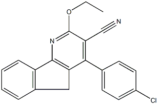 4-(4-chlorophenyl)-2-ethoxy-5H-indeno[1,2-b]pyridine-3-carbonitrile Structure