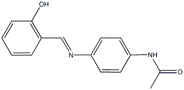 N-{4-[(2-hydroxybenzylidene)amino]phenyl}acetamide 化学構造式