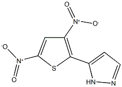 5-{3,5-bisnitro-2-thienyl}-1H-pyrazole 结构式