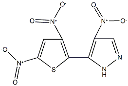 5-{3,5-bisnitro-2-thienyl}-4-nitro-1H-pyrazole Structure