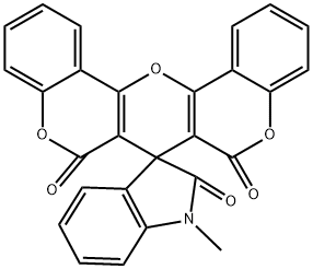 1'-methyl-1',3'-dihydrospiro[6H,7H,8H-chromeno[3',4':5,6]pyrano[3,2-c]chromene-7,3'-(2'H)-indole]-2',6,8-trione|