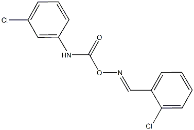 1-chloro-2-[({[(3-chloroanilino)carbonyl]oxy}imino)methyl]benzene,19957-33-6,结构式