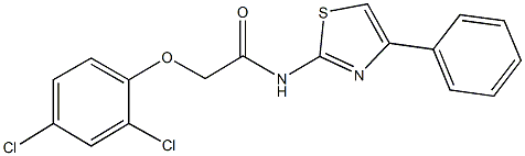 2-(2,4-dichlorophenoxy)-N-(4-phenyl-1,3-thiazol-2-yl)acetamide Structure