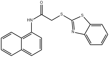 2-(1,3-benzothiazol-2-ylsulfanyl)-N-(1-naphthyl)acetamide Structure