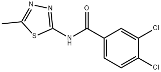 3,4-dichloro-N-(5-methyl-1,3,4-thiadiazol-2-yl)benzamide 化学構造式