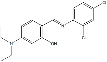 2-{[(2,4-dichlorophenyl)imino]methyl}-5-(diethylamino)phenol,199788-13-1,结构式