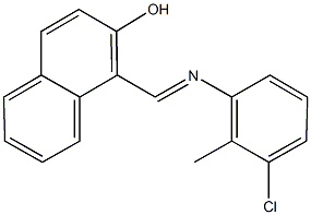 1-{[(3-chloro-2-methylphenyl)imino]methyl}-2-naphthol Structure