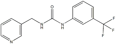 N-(3-pyridinylmethyl)-N'-[3-(trifluoromethyl)phenyl]urea Struktur