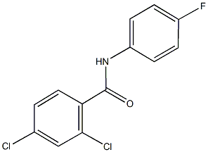 2,4-dichloro-N-(4-fluorophenyl)benzamide Struktur