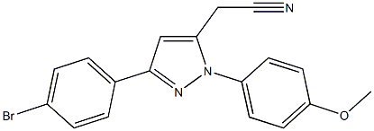 [3-(4-bromophenyl)-1-(4-methoxyphenyl)-1H-pyrazol-5-yl]acetonitrile Structure