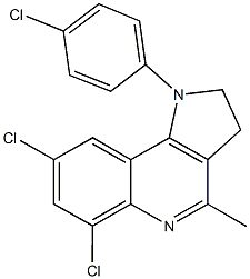 6,8-dichloro-1-(4-chlorophenyl)-4-methyl-2,3-dihydro-1H-pyrrolo[3,2-c]quinoline Structure