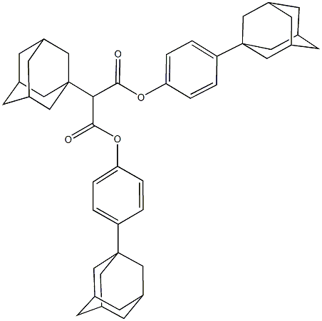 bis[4-(1-adamantyl)phenyl] 2-(1-adamantyl)malonate Struktur