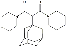 1-[2-(1-adamantyl)-3-oxo-3-(1-piperidinyl)propanoyl]piperidine 结构式
