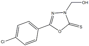 5-(4-chlorophenyl)-3-(hydroxymethyl)-1,3,4-oxadiazole-2(3H)-thione,20154-51-2,结构式