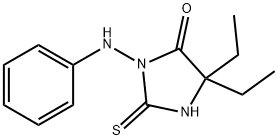 3-anilino-5,5-diethyl-2-thioxo-4-imidazolidinone Struktur
