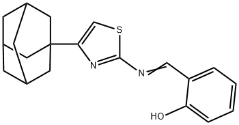 2-({[4-(1-adamantyl)-1,3-thiazol-2-yl]imino}methyl)phenol Struktur