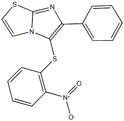 5-({2-nitrophenyl}sulfanyl)-6-phenylimidazo[2,1-b][1,3]thiazole,202055-70-7,结构式