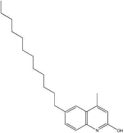 6-dodecyl-4-methyl-2(1H)-quinolinone 化学構造式