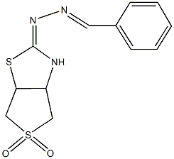 benzaldehyde (5,5-dioxidotetrahydrothieno[3,4-d][1,3]thiazol-2(3H)-ylidene)hydrazone Struktur