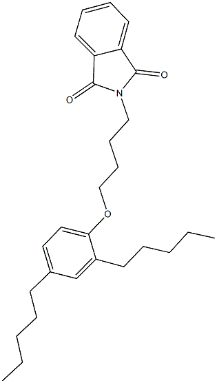 2-[4-(2,4-dipentylphenoxy)butyl]-1H-isoindole-1,3(2H)-dione 化学構造式