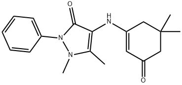 4-[(5,5-dimethyl-3-oxo-1-cyclohexen-1-yl)amino]-1,5-dimethyl-2-phenyl-1,2-dihydro-3H-pyrazol-3-one,202601-80-7,结构式