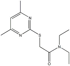 2-[(4,6-dimethyl-2-pyrimidinyl)sulfanyl]-N,N-diethylacetamide Structure