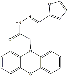 N'-(2-furylmethylene)-2-(10H-phenothiazin-10-yl)acetohydrazide Struktur