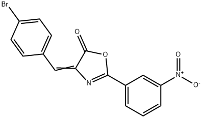 4-(4-bromobenzylidene)-2-{3-nitrophenyl}-1,3-oxazol-5(4H)-one Struktur