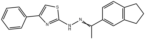 203524-88-3 1-(2,3-dihydro-1H-inden-5-yl)ethanone (4-phenyl-1,3-thiazol-2-yl)hydrazone