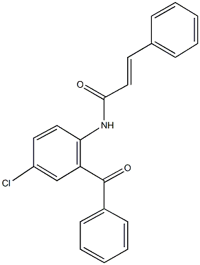 N-(2-benzoyl-4-chlorophenyl)-3-phenylacrylamide 结构式