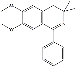 6,7-dimethoxy-3,3-dimethyl-1-phenyl-3,4-dihydroisoquinoline 化学構造式