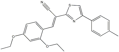 3-(2,4-diethoxyphenyl)-2-[4-(4-methylphenyl)-1,3-thiazol-2-yl]acrylonitrile Structure