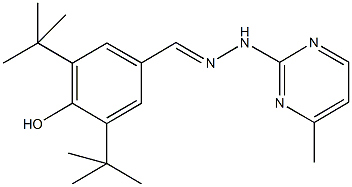 3,5-ditert-butyl-4-hydroxybenzaldehyde (4-methyl-2-pyrimidinyl)hydrazone,205443-47-6,结构式