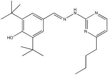 3,5-ditert-butyl-4-hydroxybenzaldehyde (4-butyl-2-pyrimidinyl)hydrazone Struktur
