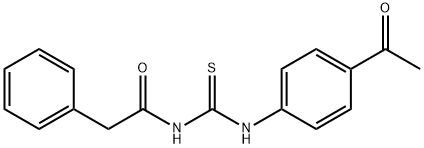 N-(4-acetylphenyl)-N'-(phenylacetyl)thiourea Struktur