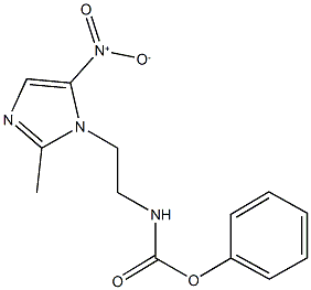 phenyl 2-{5-nitro-2-methyl-1H-imidazol-1-yl}ethylcarbamate Struktur