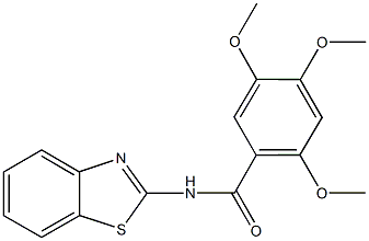 N-(1,3-benzothiazol-2-yl)-2,4,5-trimethoxybenzamide Structure