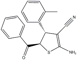 4-cyano-3,4-dideoxy-3-(2-methylphenyl)-1-phenyl-2-thiopent-4-enodialdo-5,2-furanosylamine 结构式