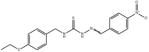 4-nitrobenzaldehyde N-(4-ethoxybenzyl)thiosemicarbazone Structure