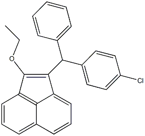 2-[(4-chlorophenyl)(phenyl)methyl]-1-acenaphthylenyl ethyl ether 化学構造式