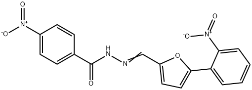 4-nitro-N'-[(5-{2-nitrophenyl}-2-furyl)methylene]benzohydrazide Structure