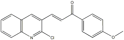 3-(2-chloro-3-quinolinyl)-1-(4-methoxyphenyl)-2-propen-1-one Struktur