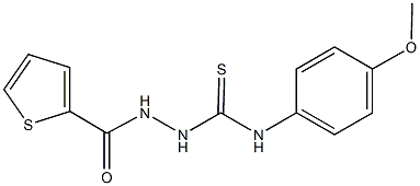 N-(4-methoxyphenyl)-2-(2-thienylcarbonyl)hydrazinecarbothioamide Structure