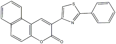 2-(2-phenyl-1,3-thiazol-4-yl)-3H-benzo[f]chromen-3-one 结构式