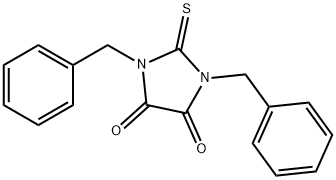 1,3-dibenzyl-2-thioxoimidazolidine-4,5-dione Structure