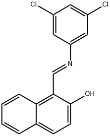 1-{[(3,5-dichlorophenyl)imino]methyl}-2-naphthol Struktur