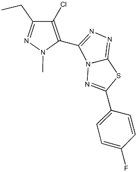 3-(4-chloro-3-ethyl-1-methyl-1H-pyrazol-5-yl)-6-(4-fluorophenyl)[1,2,4]triazolo[3,4-b][1,3,4]thiadiazole|